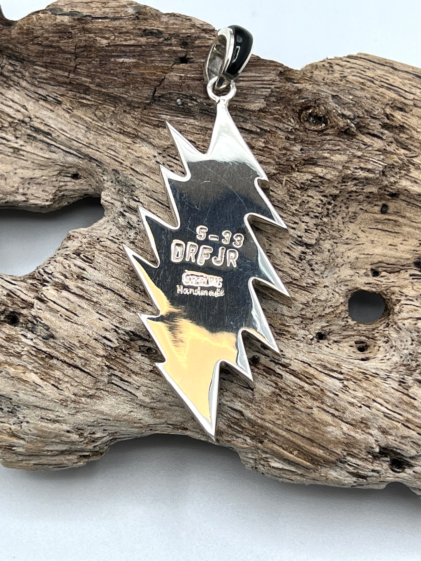 Rare Inlaid Gemstone Uncle Sam Bolt Pendant by David Freeland