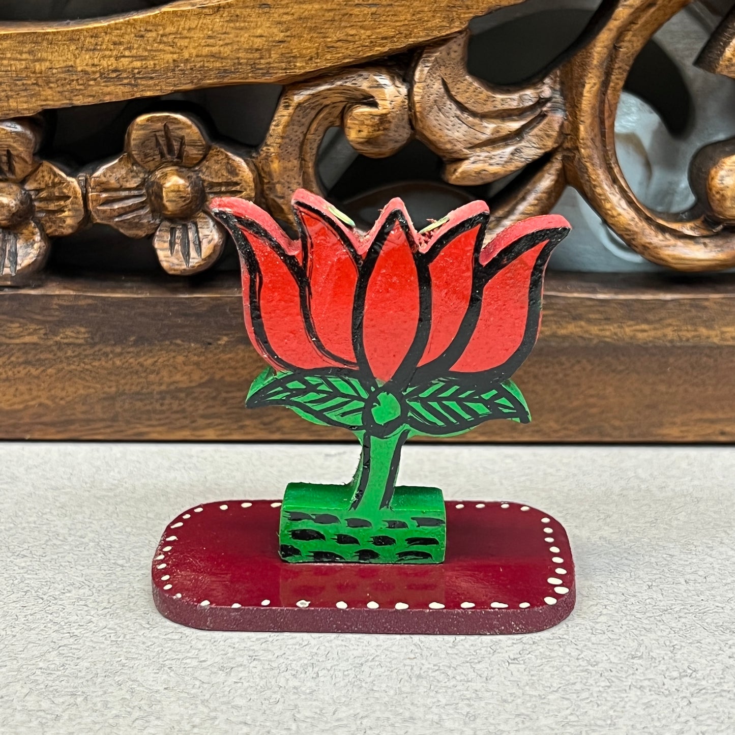 Lotus Flower Painted Incense Burner