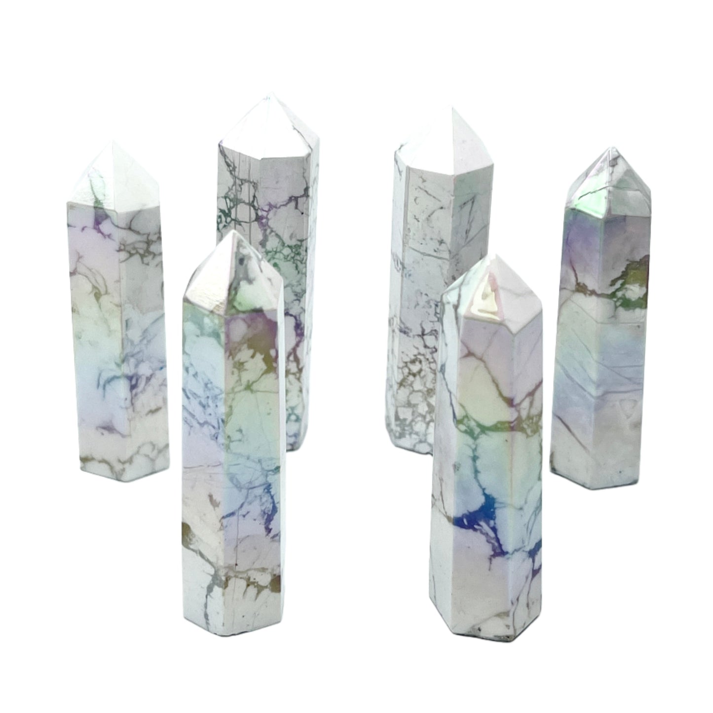 Angel Aura Howlite Towers