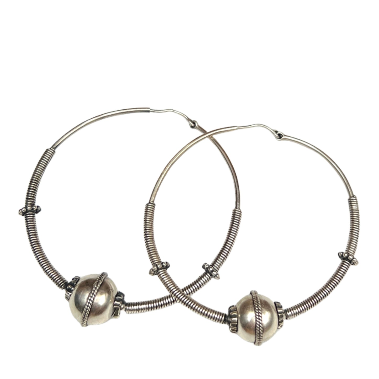 Sterling Silver Bead Drop Earring