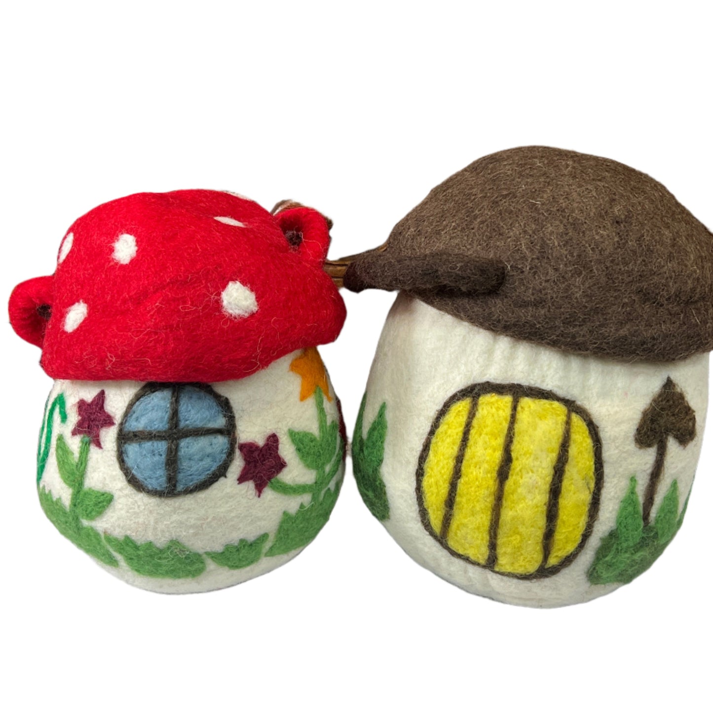 Hand felted Mushroom Wool Bags