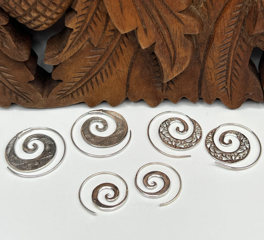 Decorative Slide Hoop Earrings