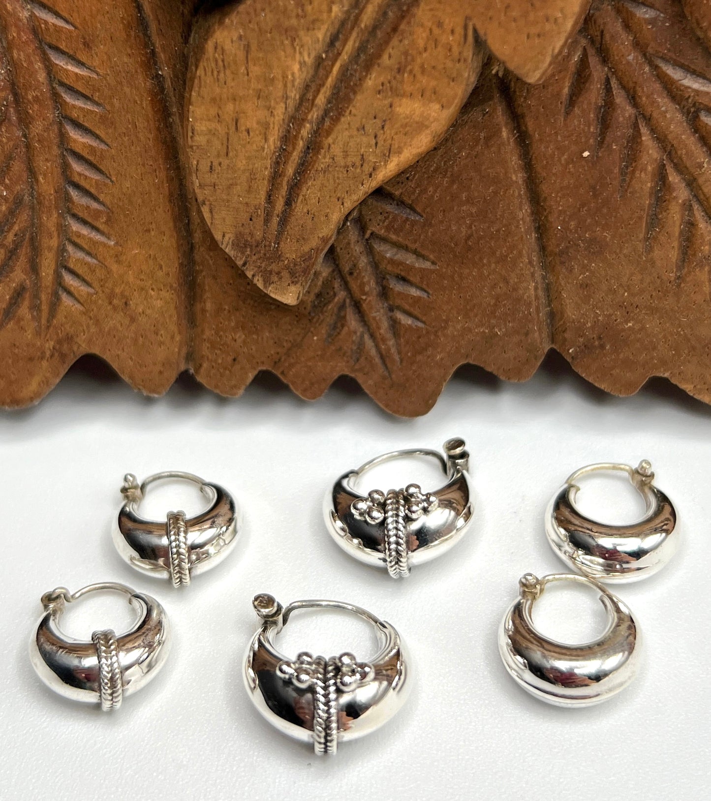 Small Tribal Hoop Earrings