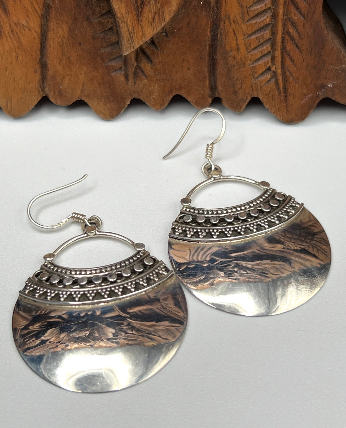 Sterling Silver Shield Earring