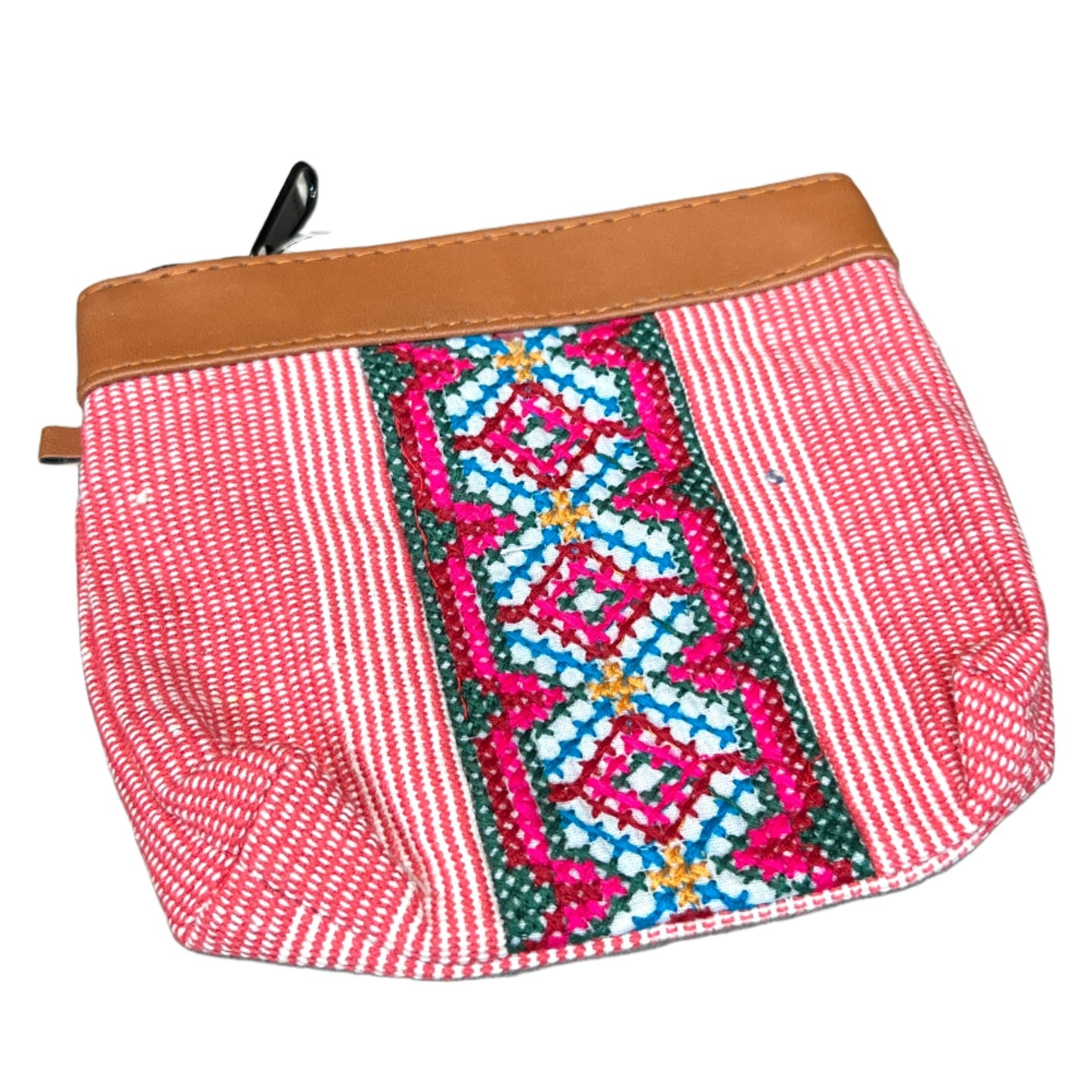 Hand Made Coin Pouches with Leather | Striped