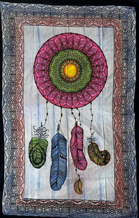 Hand Painted Dreamcatcher Tapestries
