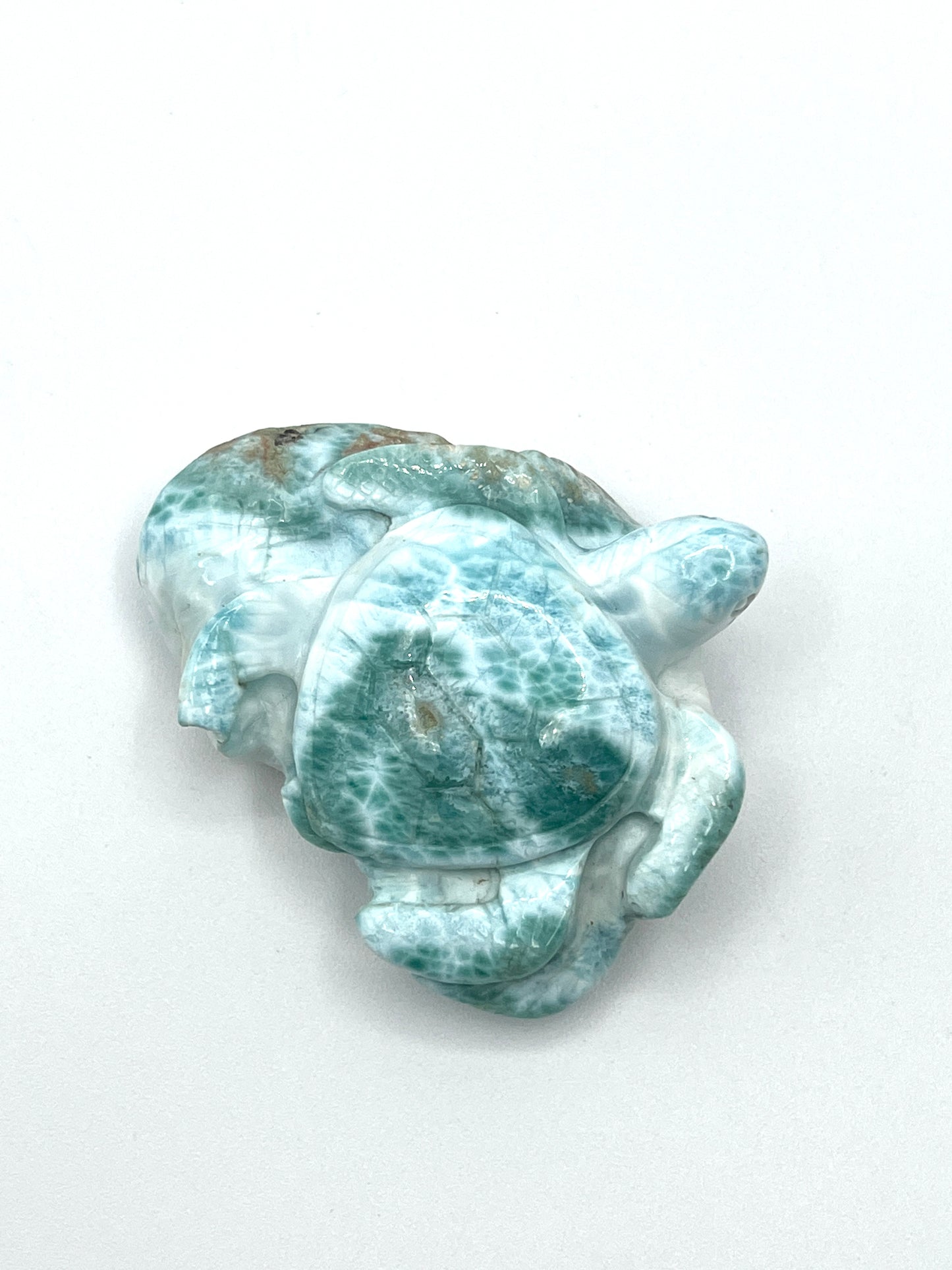 Larimar Turtle Carvings