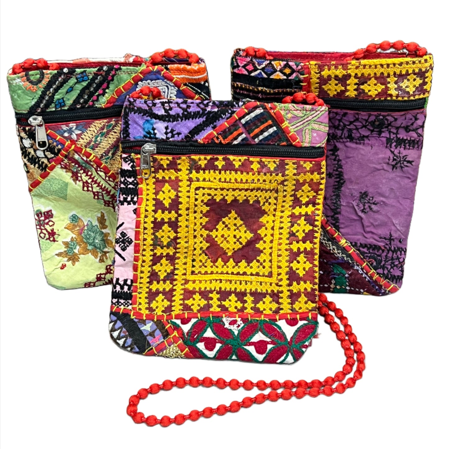 Recycled Hand Embroidered Antique Rajasthani Crossbody Purse