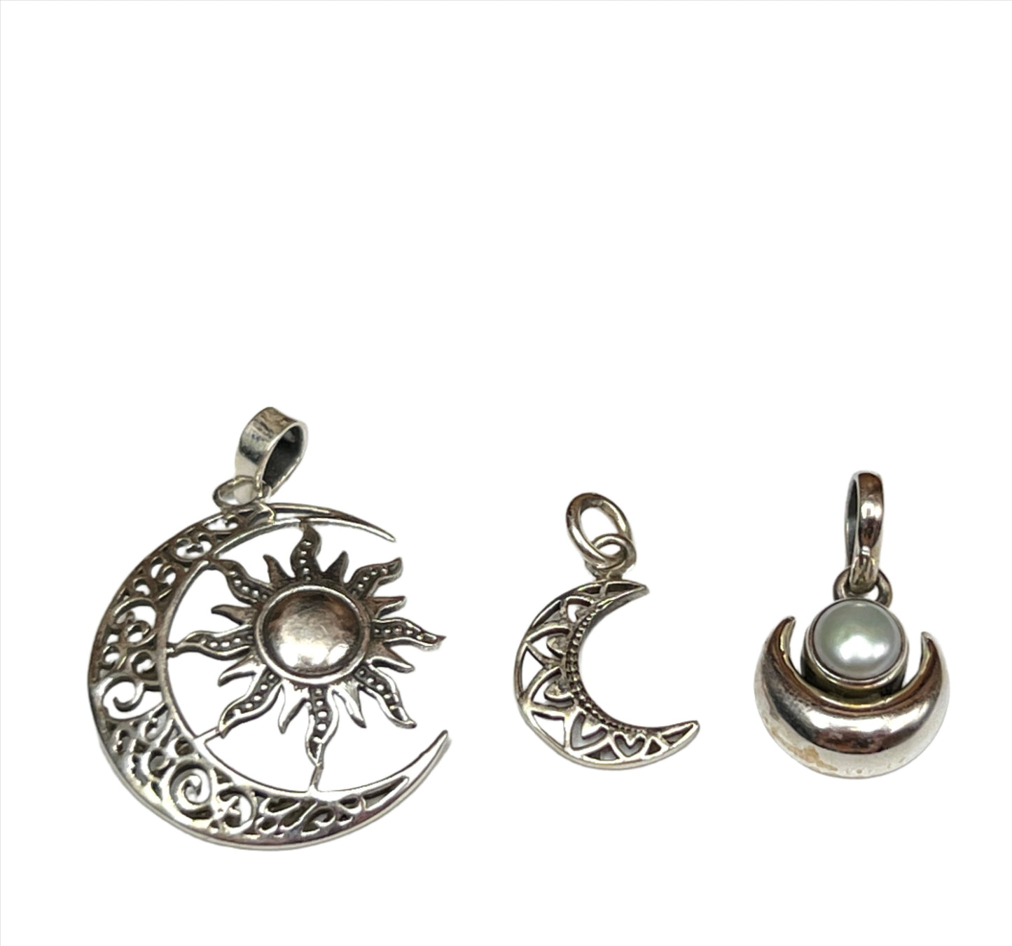 Sterling Silver Crescent Moon Pendants