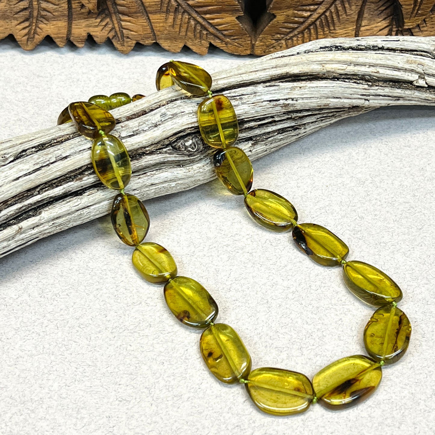 Baltic Green Amber Necklaces