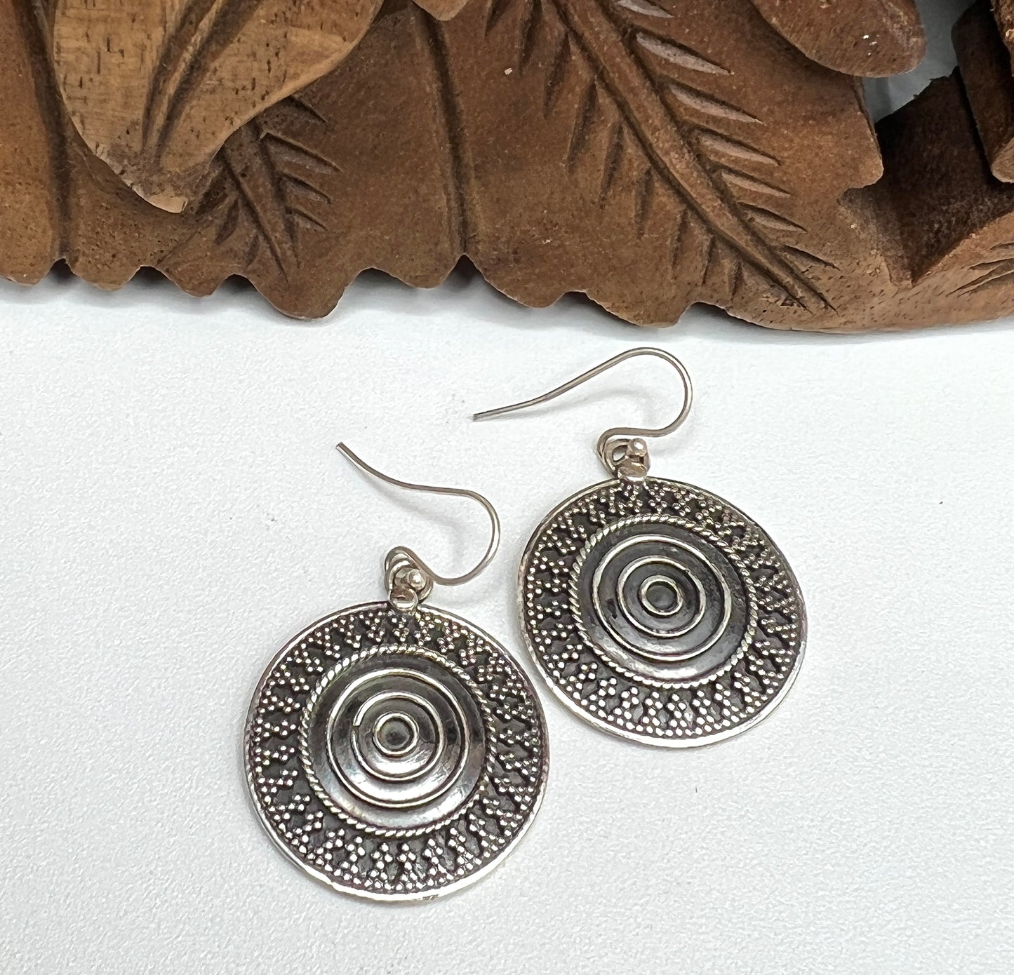 Rajasthani Tribal Round Shield Earrings