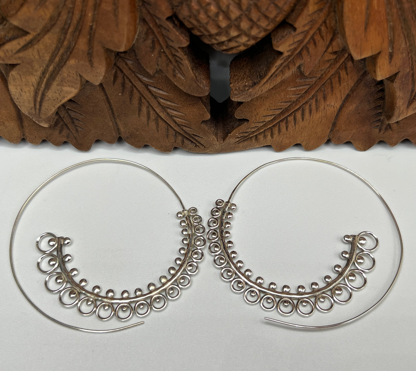 XL Beaded Slide Hoop Earrings