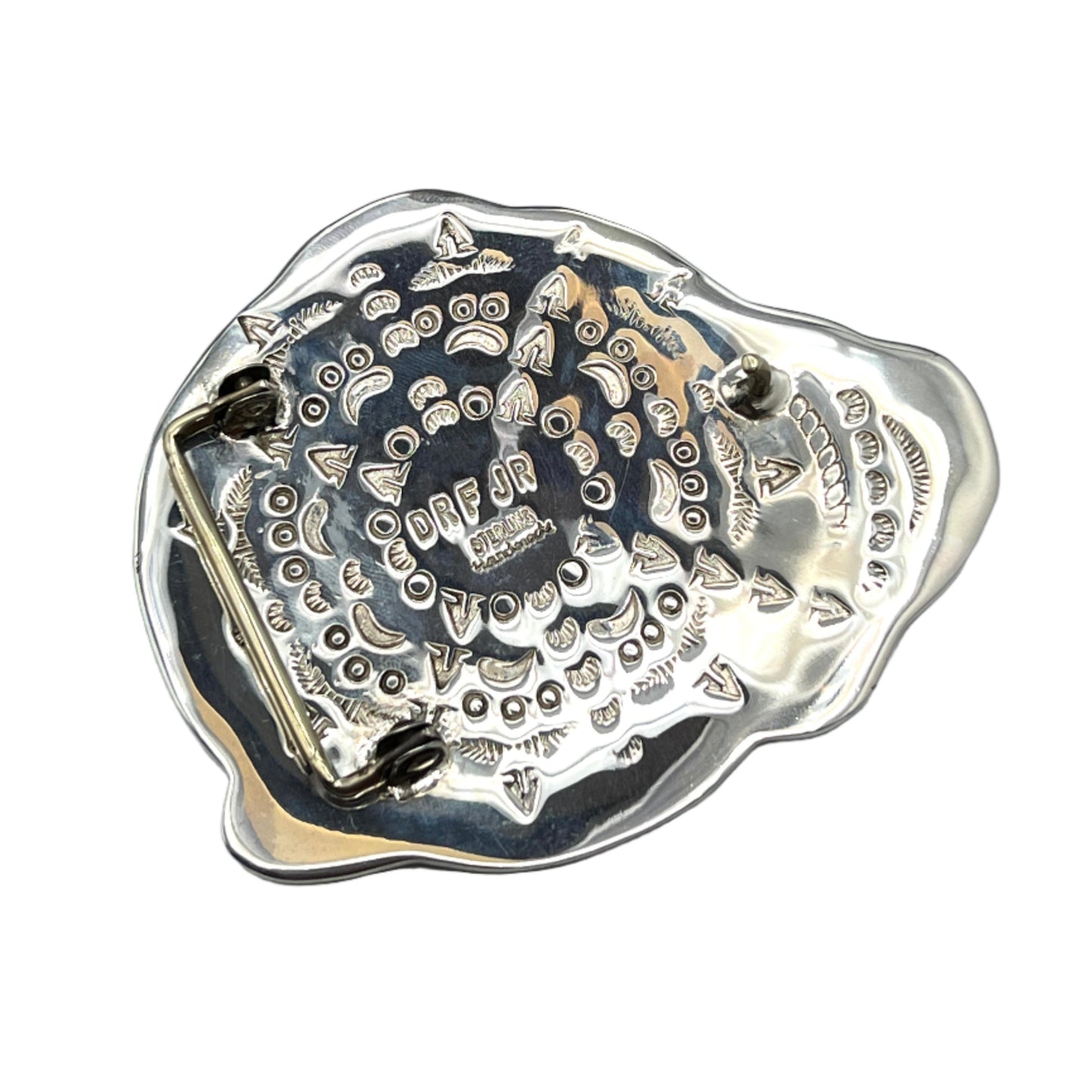 Rare Inlaid Gemstone 1 More Saturday Night Belt Buckle by David Freeland