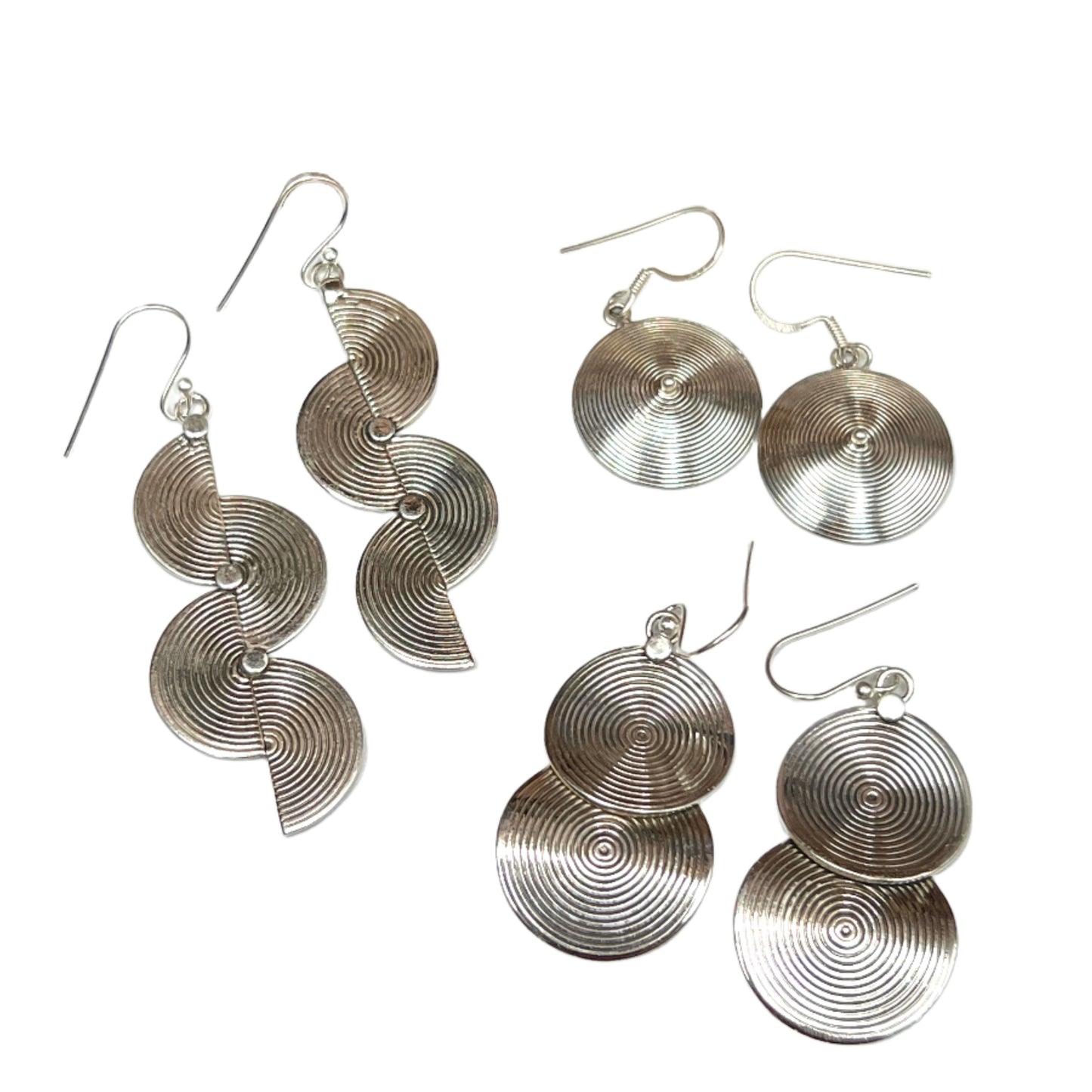 Sterling Silver Medallion Earrings
