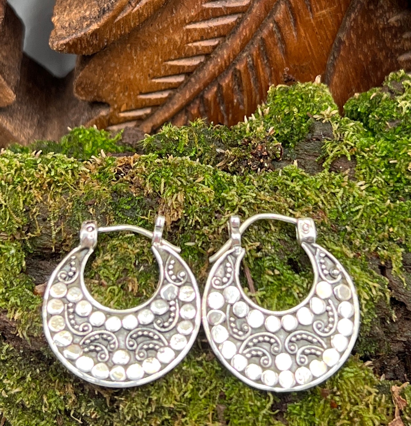 Tribal Straight Hoop Earrings