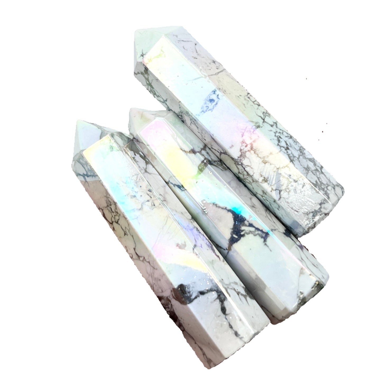 Angel Aura Howlite Towers