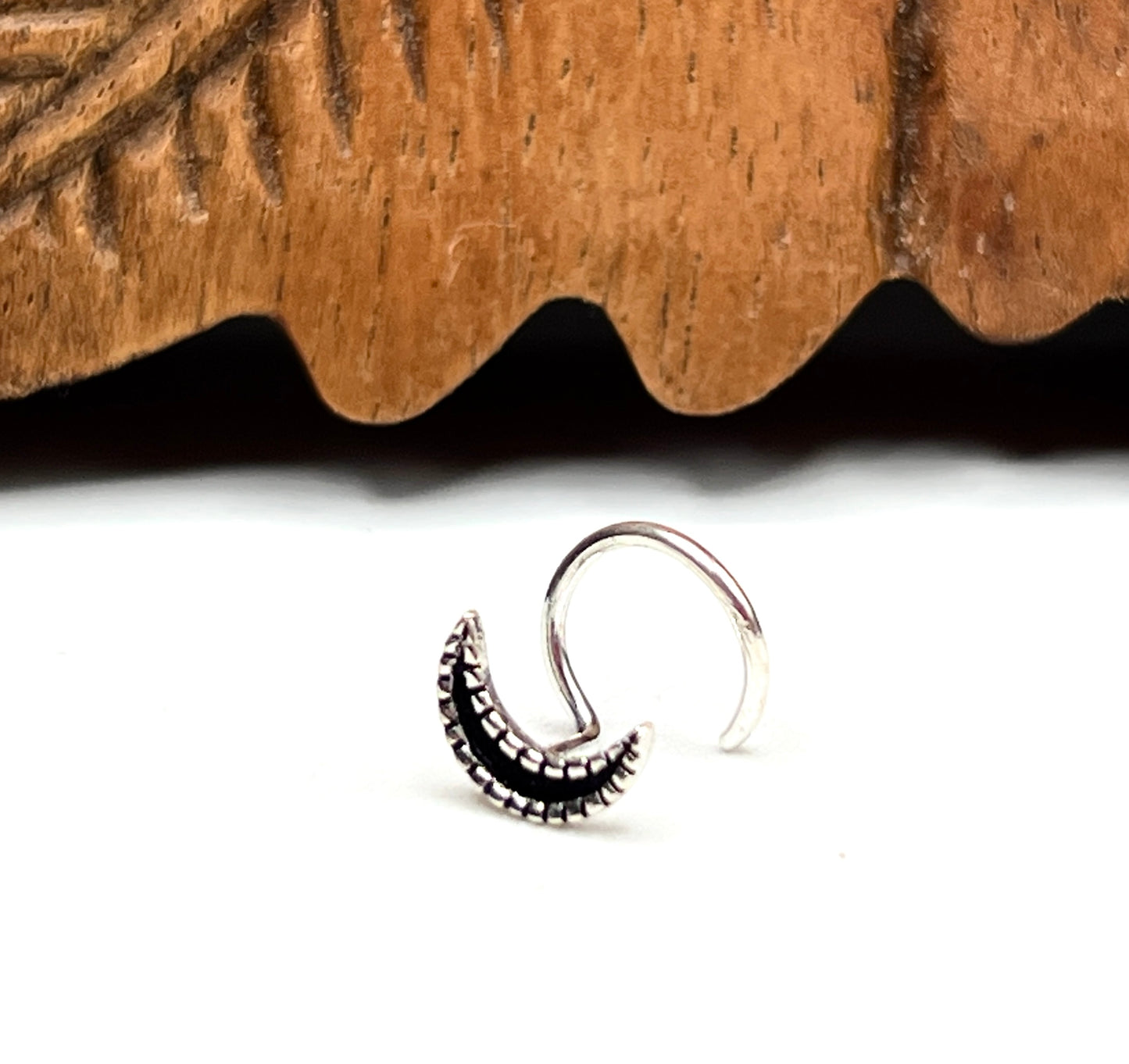 Sterling Silver Moon Nose Pins