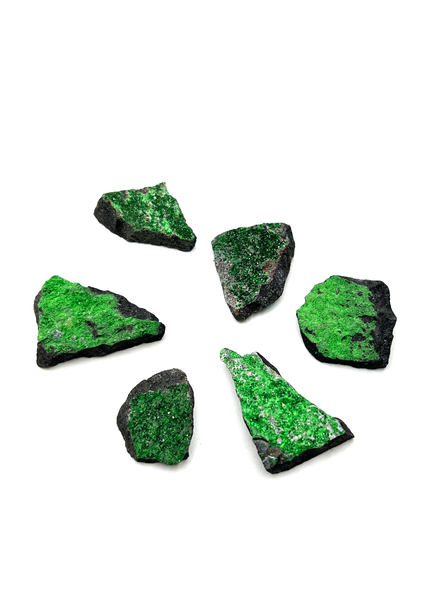Green Garnet Uvarovite Specimens