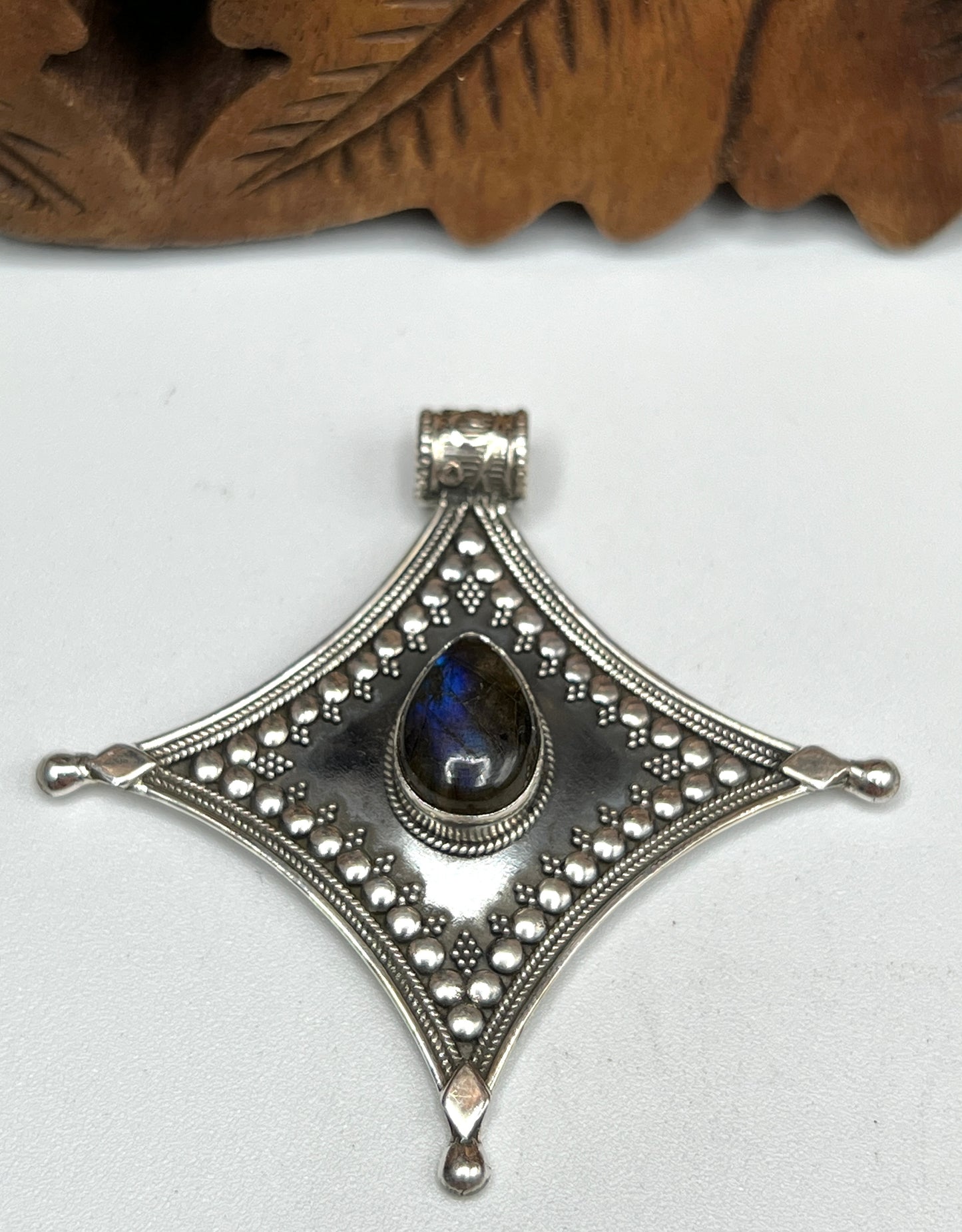 Star Cross Gemstone Pendants