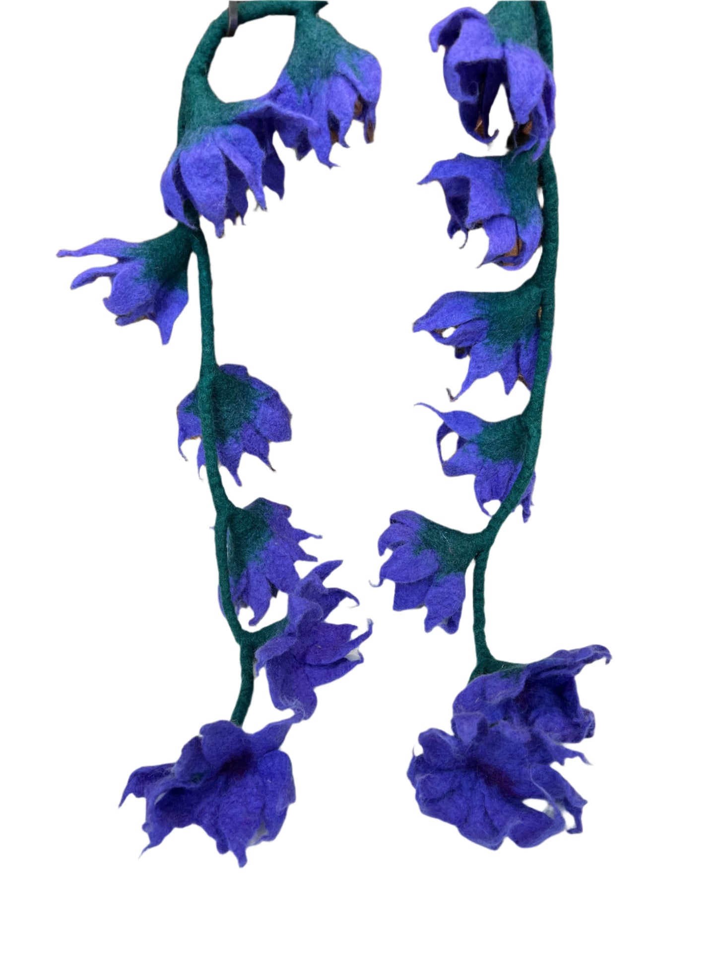 Hand felted Wool Flower Garland