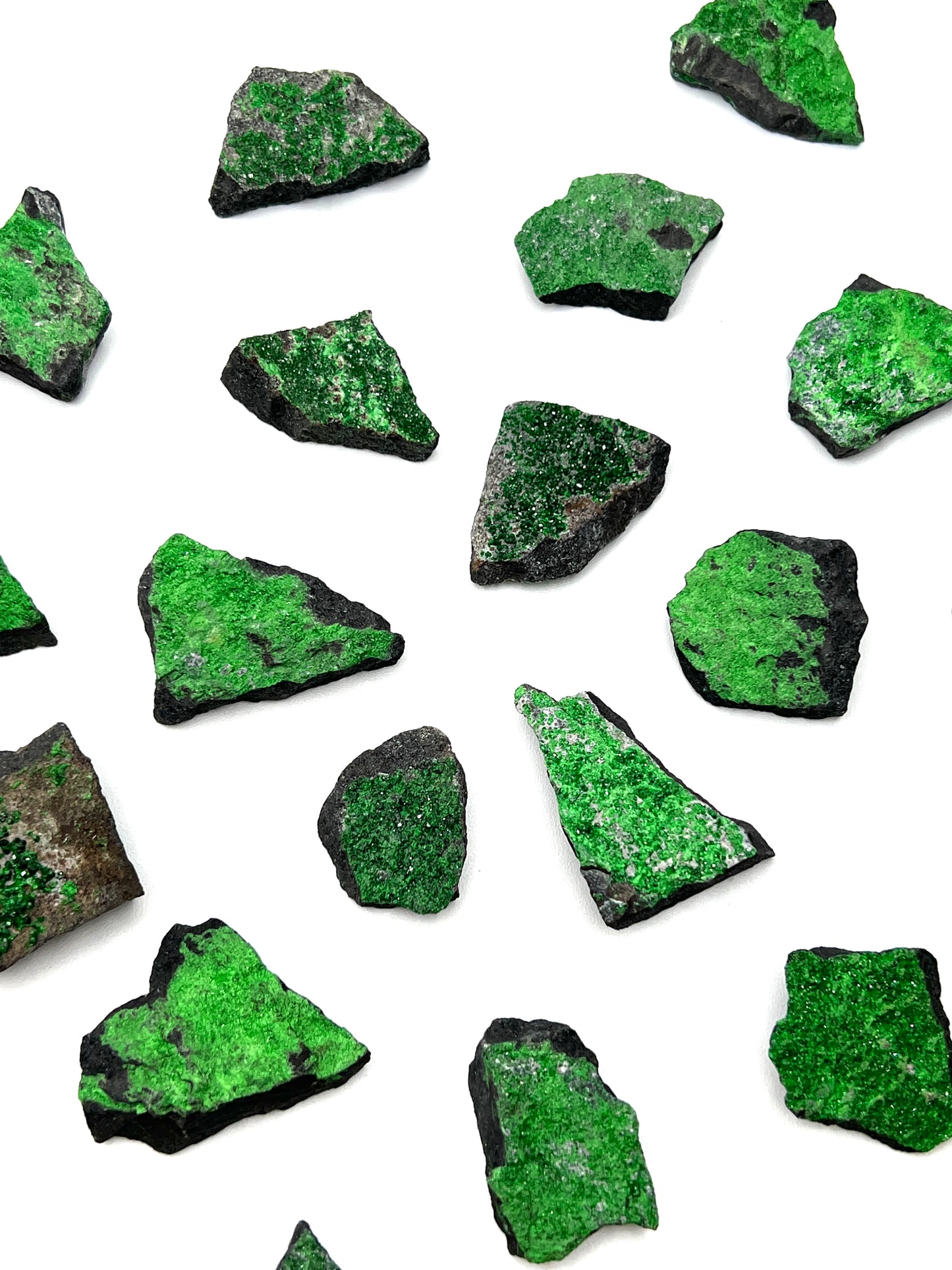 Green Garnet Uvarovite Specimens