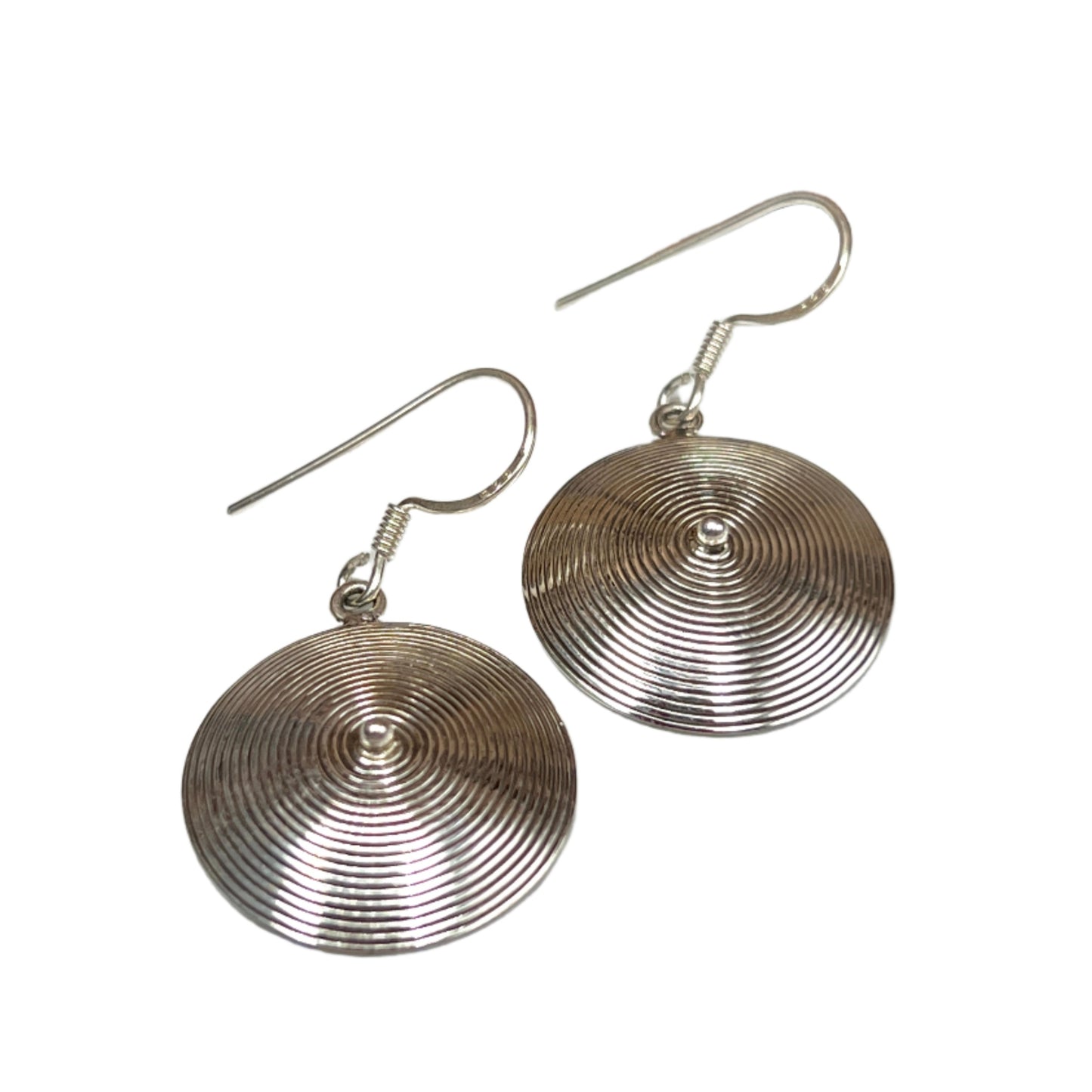 Sterling Silver Medallion Earrings