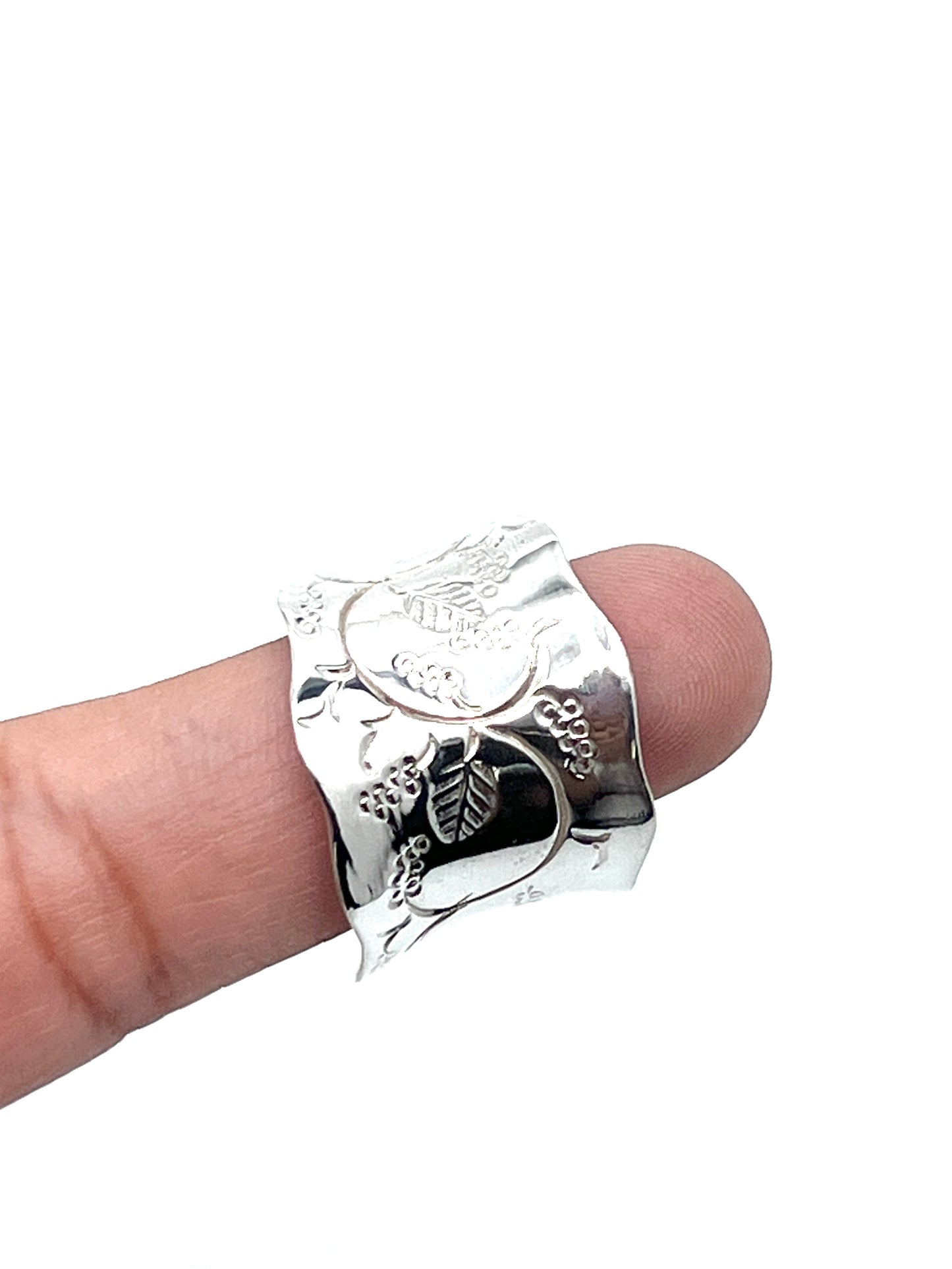 Sterling Silver Grape Vine Ring