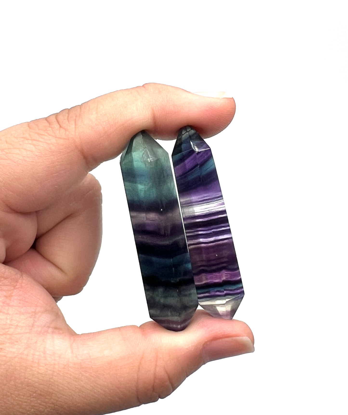 Double Terminated Fluorite Points