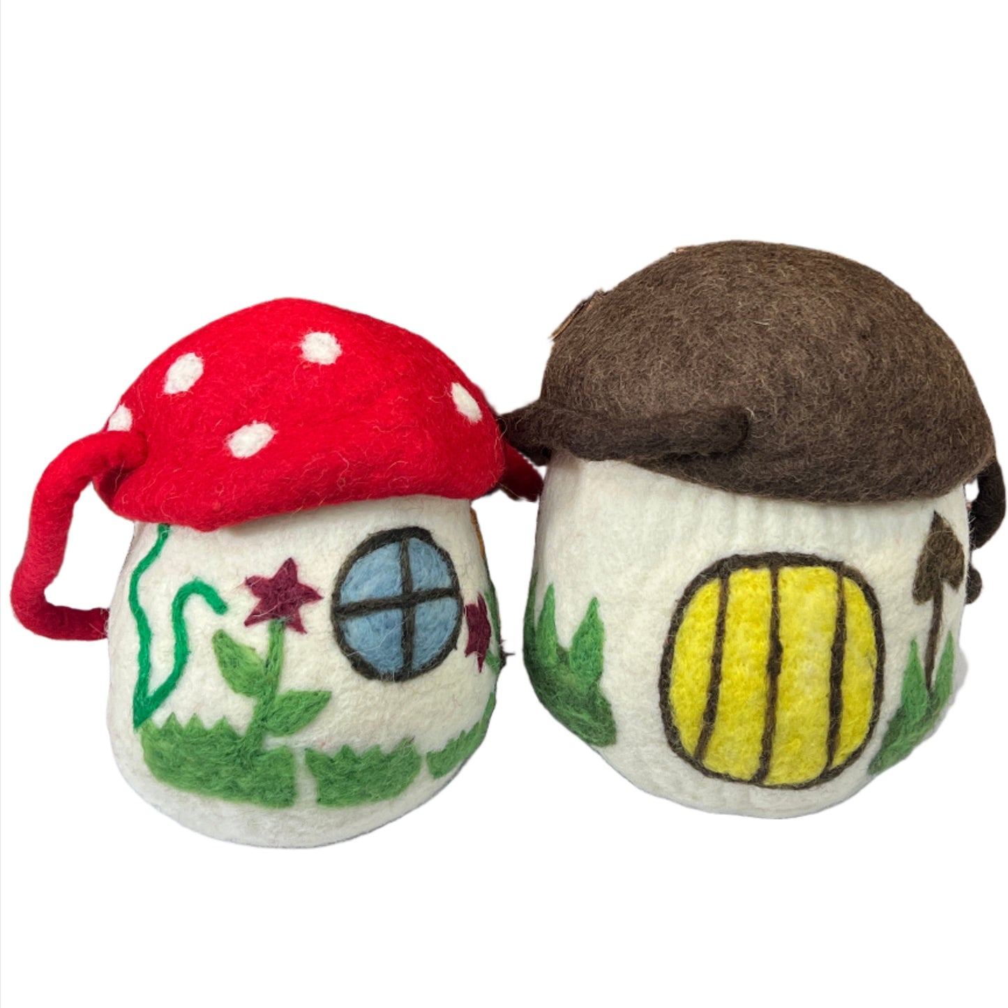 Hand felted Mushroom Wool Bags
