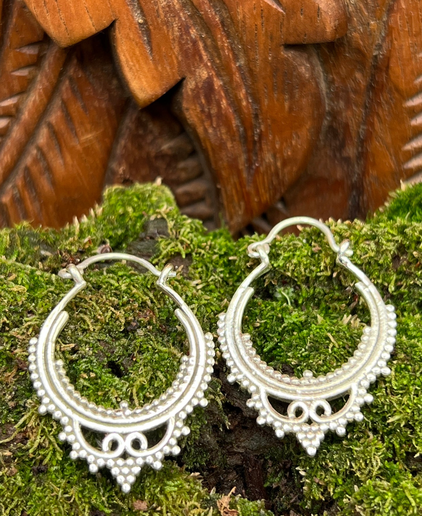 Tribal Ring Hoop Earrings