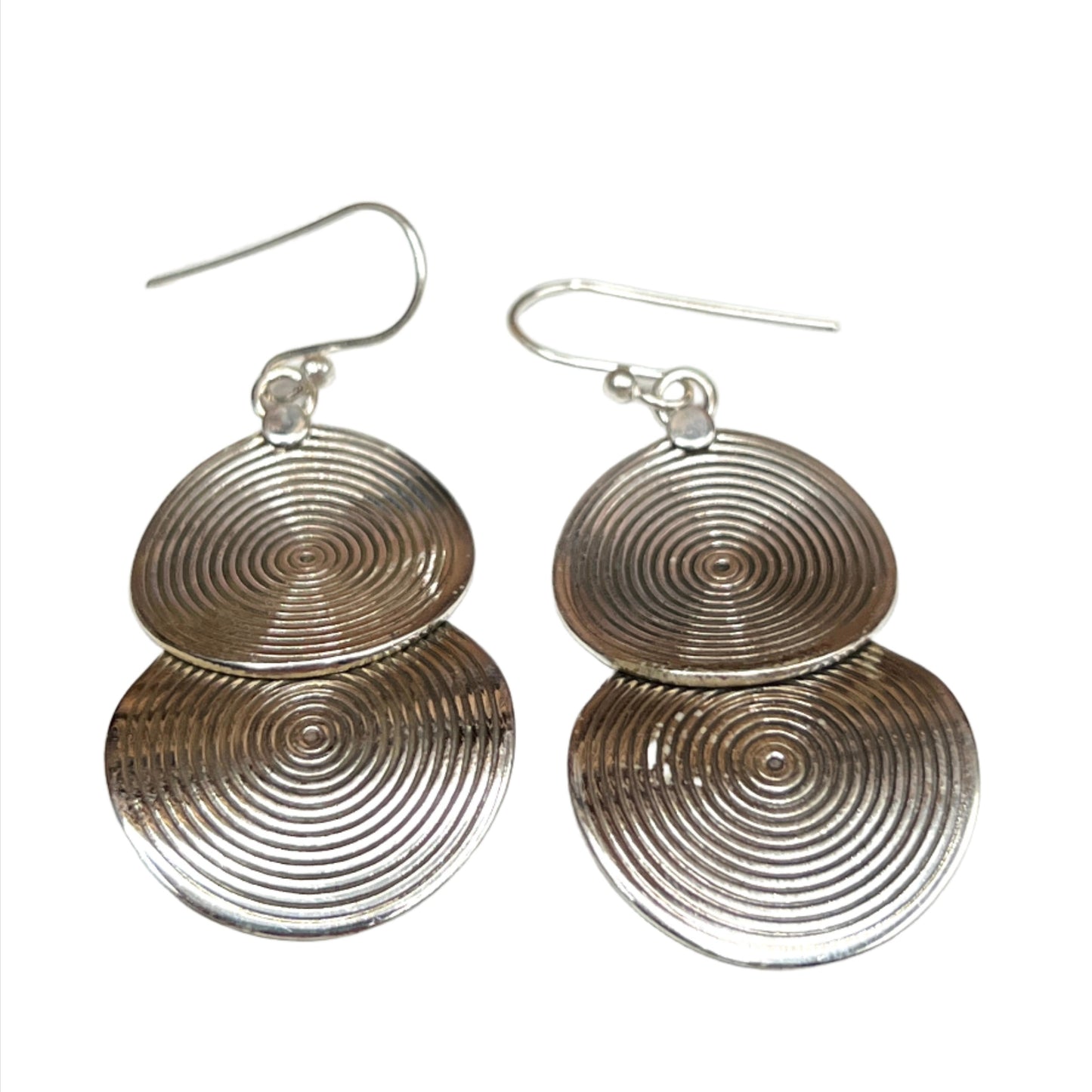 Sterling Silver Medallion Earrings
