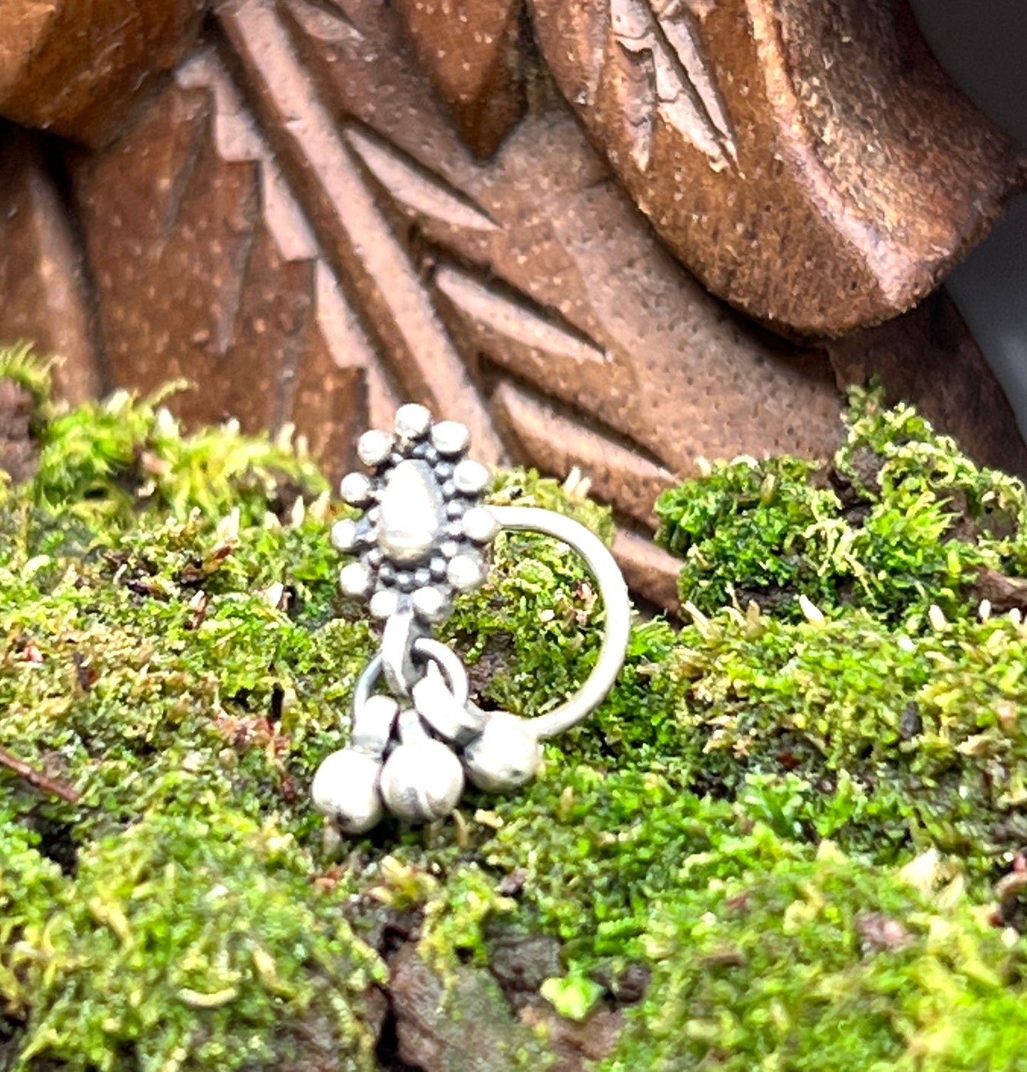 Sterling Silver Dangle Nose Pins