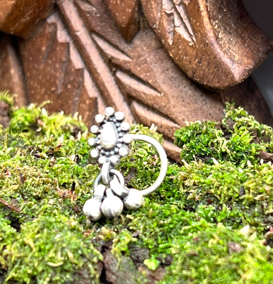 Sterling Silver Dangle Nose Pins