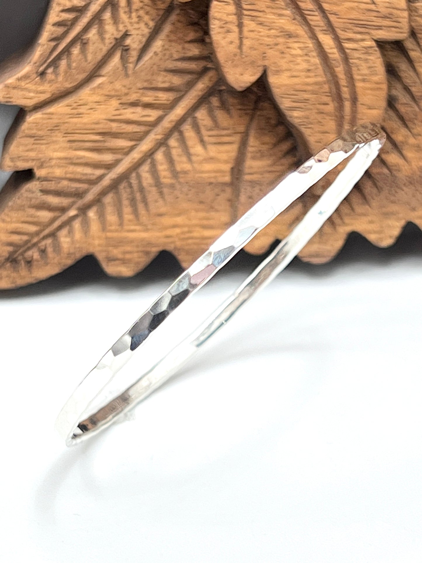 Sterling Silver Hammered Bangle/Cuff Bracelets