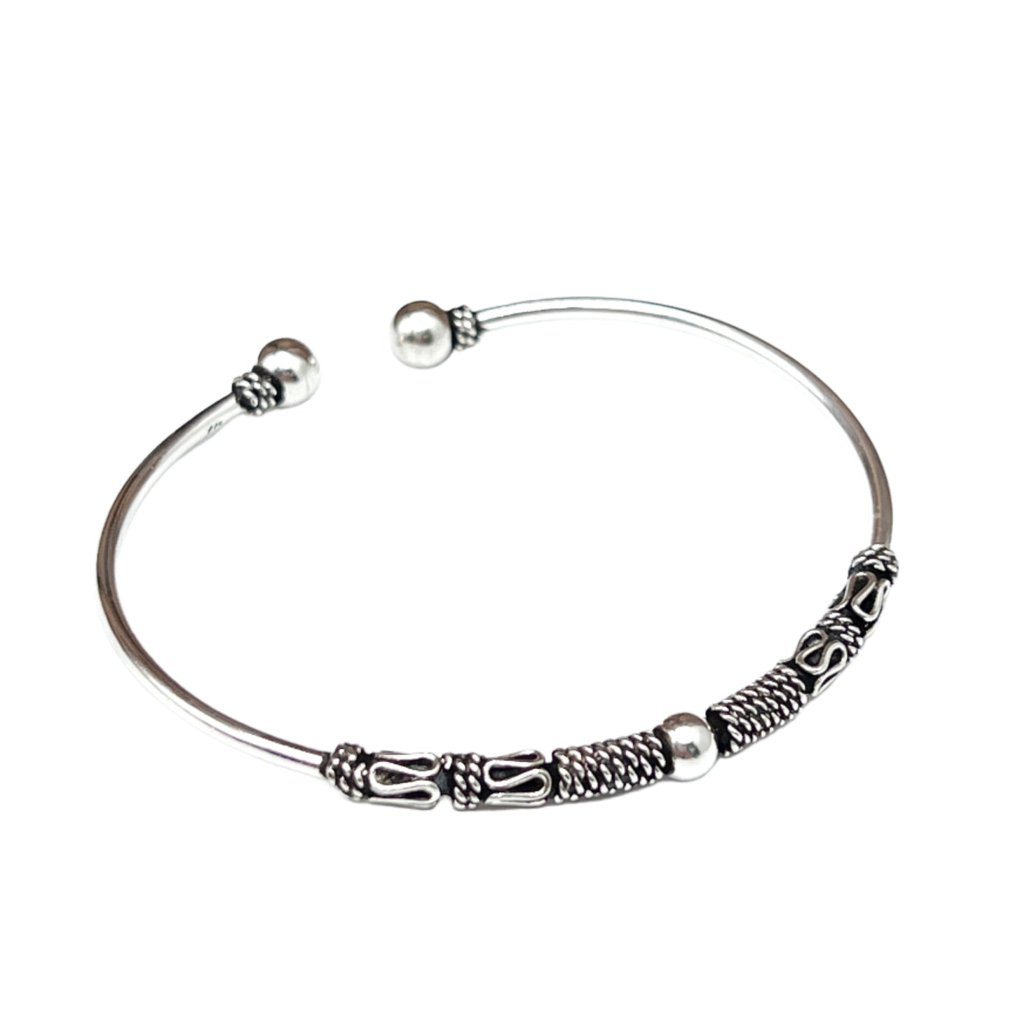 Sterling Silver Bali Ball Bracelets