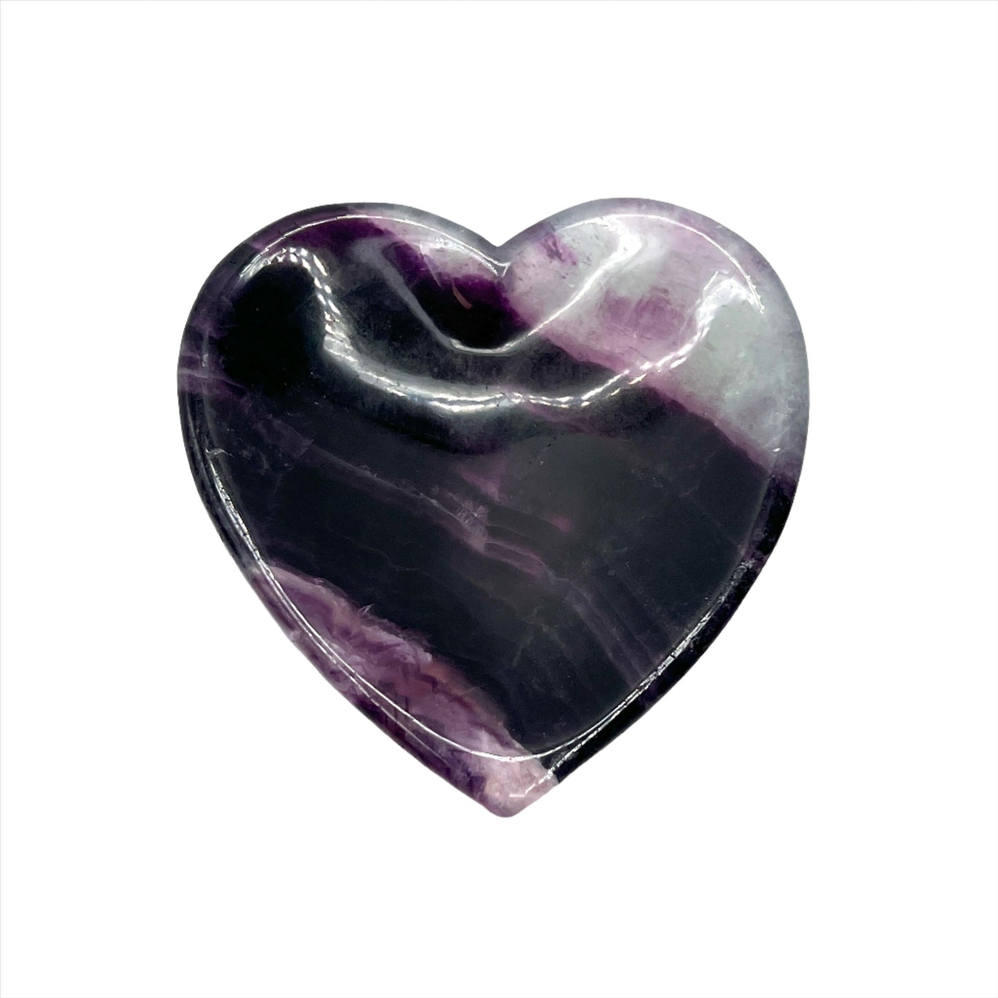 Fluorite Carved Heart Offering Bowls
