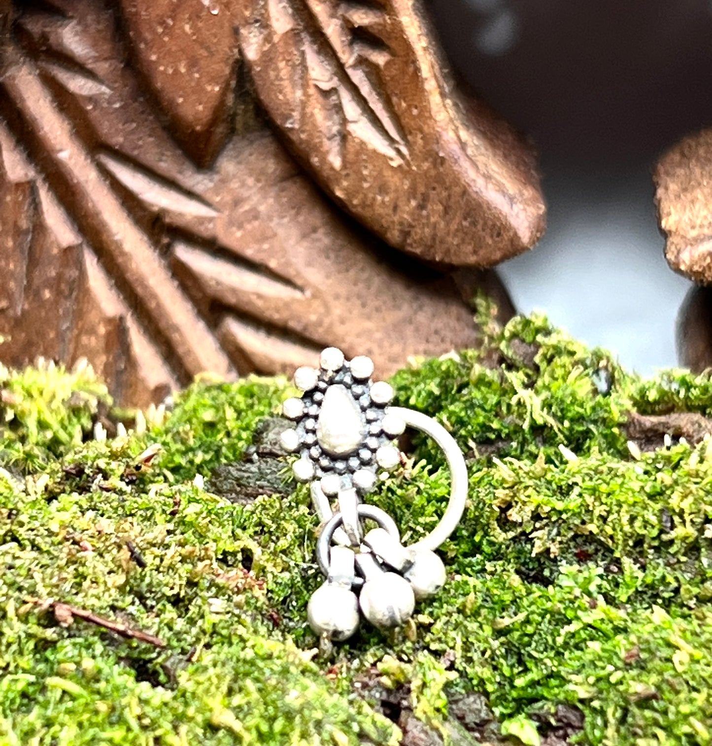 Sterling Silver Dangle Nose Pins