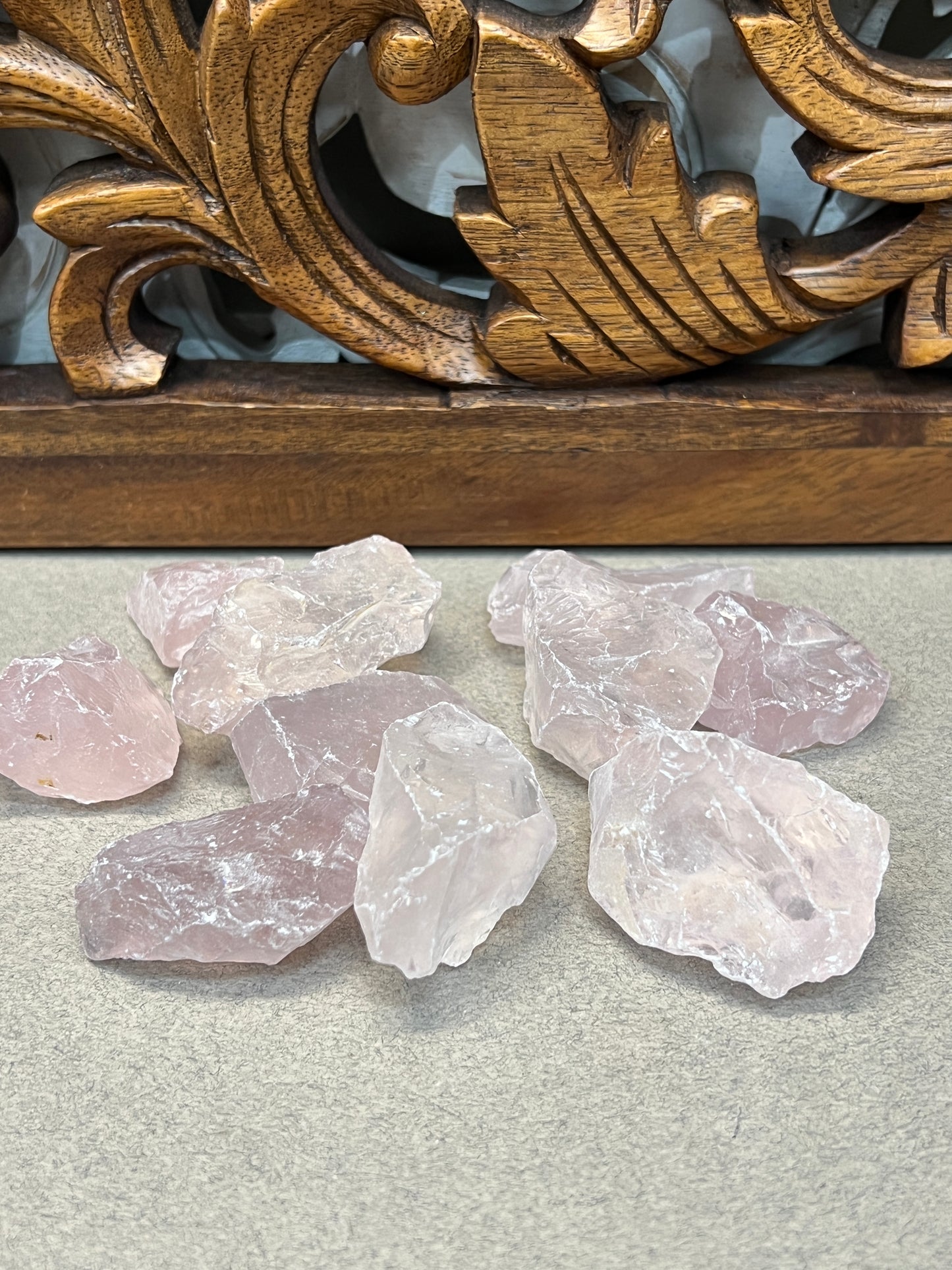Cabashon Quality Raw Rose Quartz