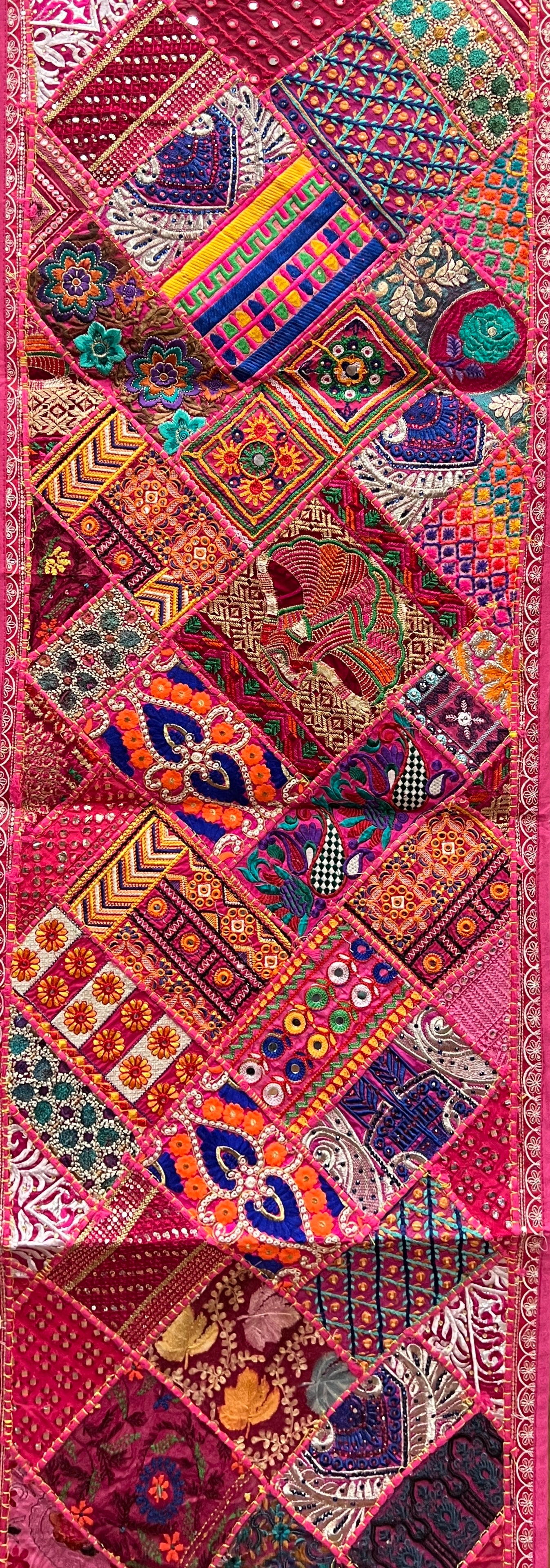 Long Rajasthani Embroidered Wall Hangings 20" x 60"