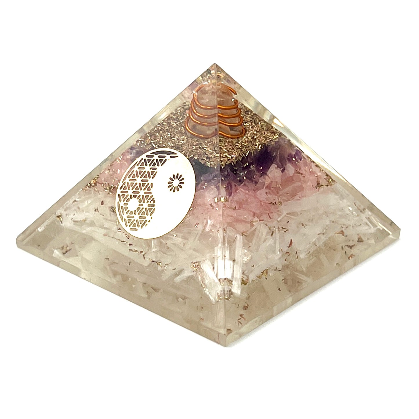 Selenite Orgonite Pyramids