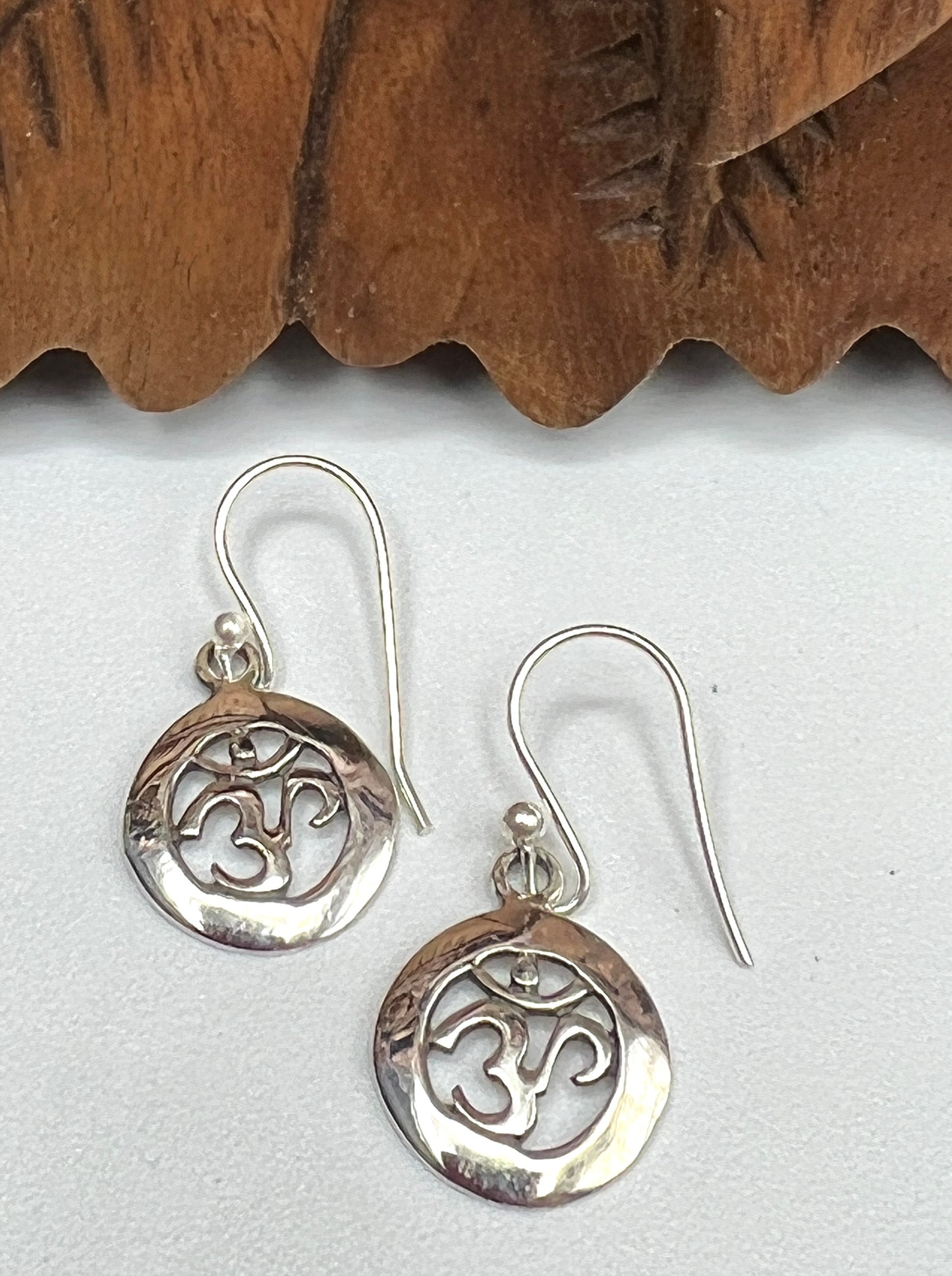 Circle Om Earrings
