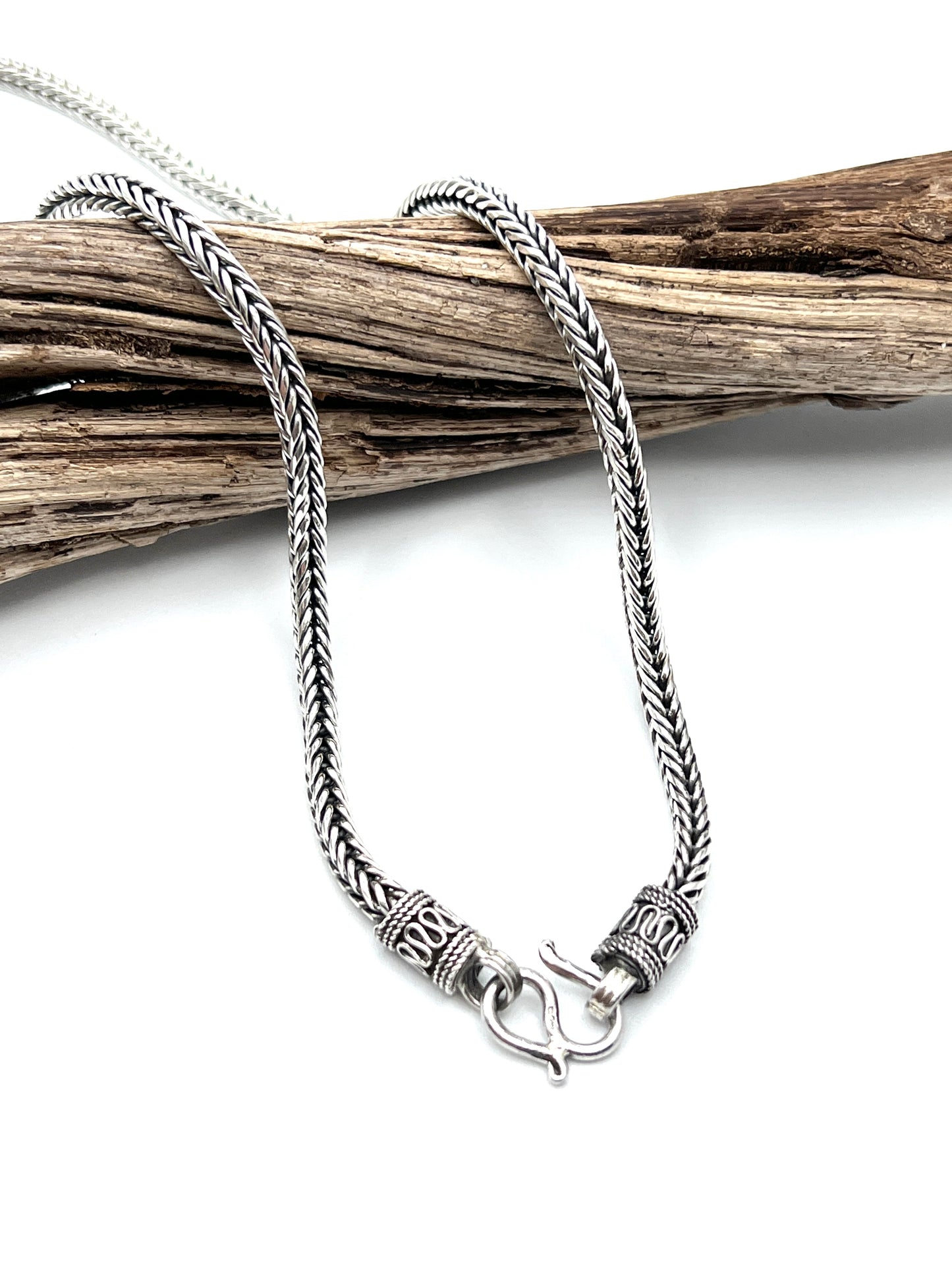 Sterling Silver Braided Chain Necklaces