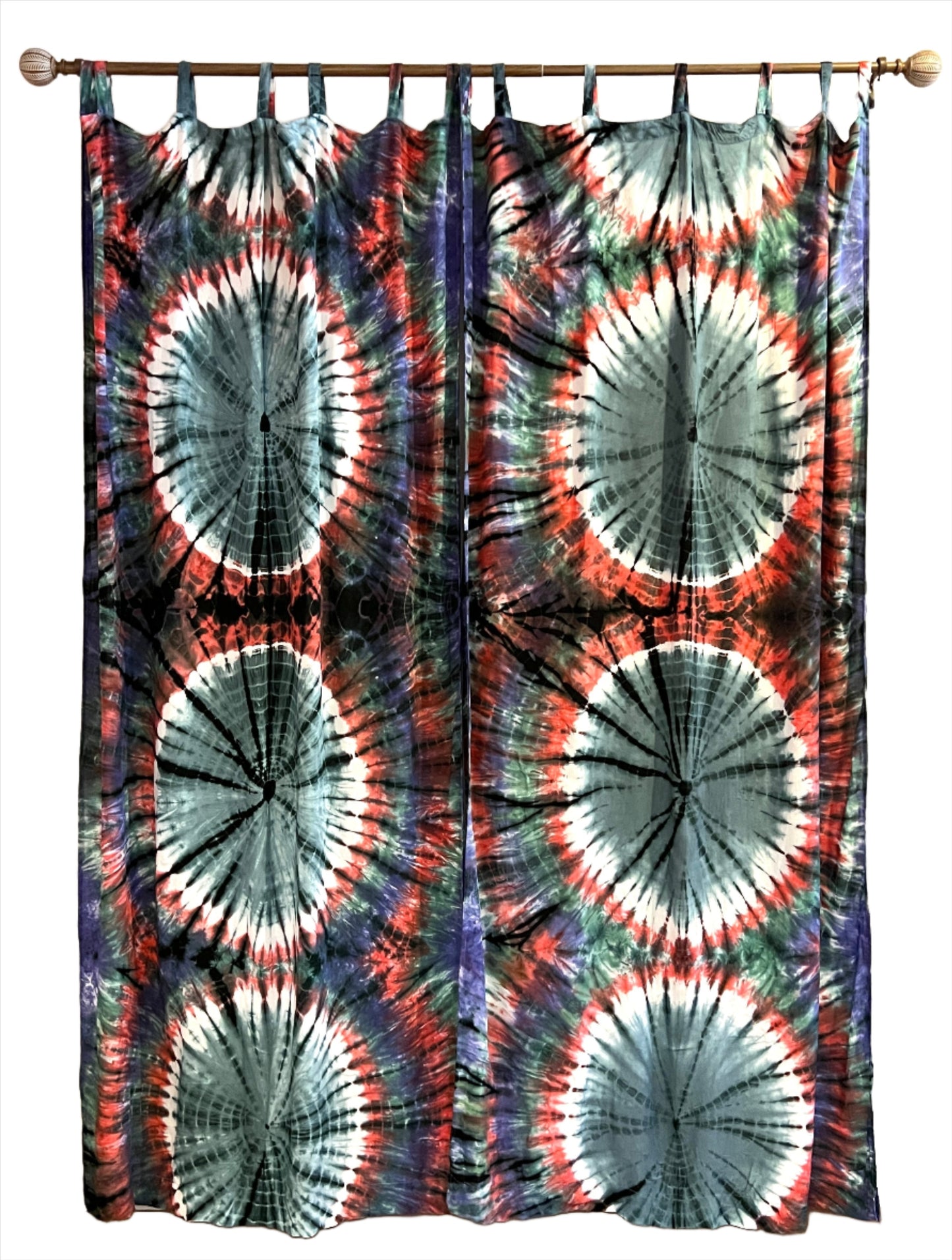 Grey Sun Tie Dyed Curtain Panels