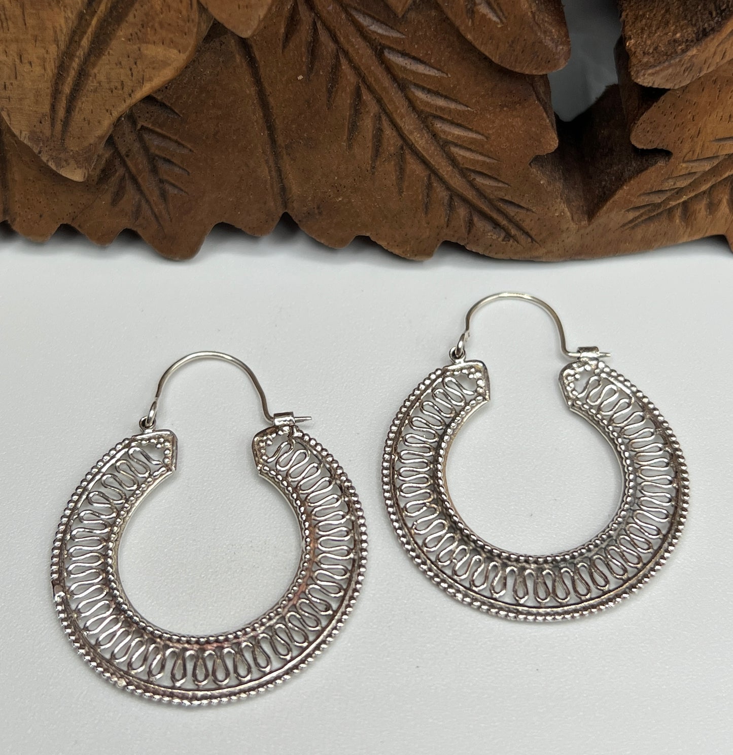 Tribal Swirl Hoop Earrings