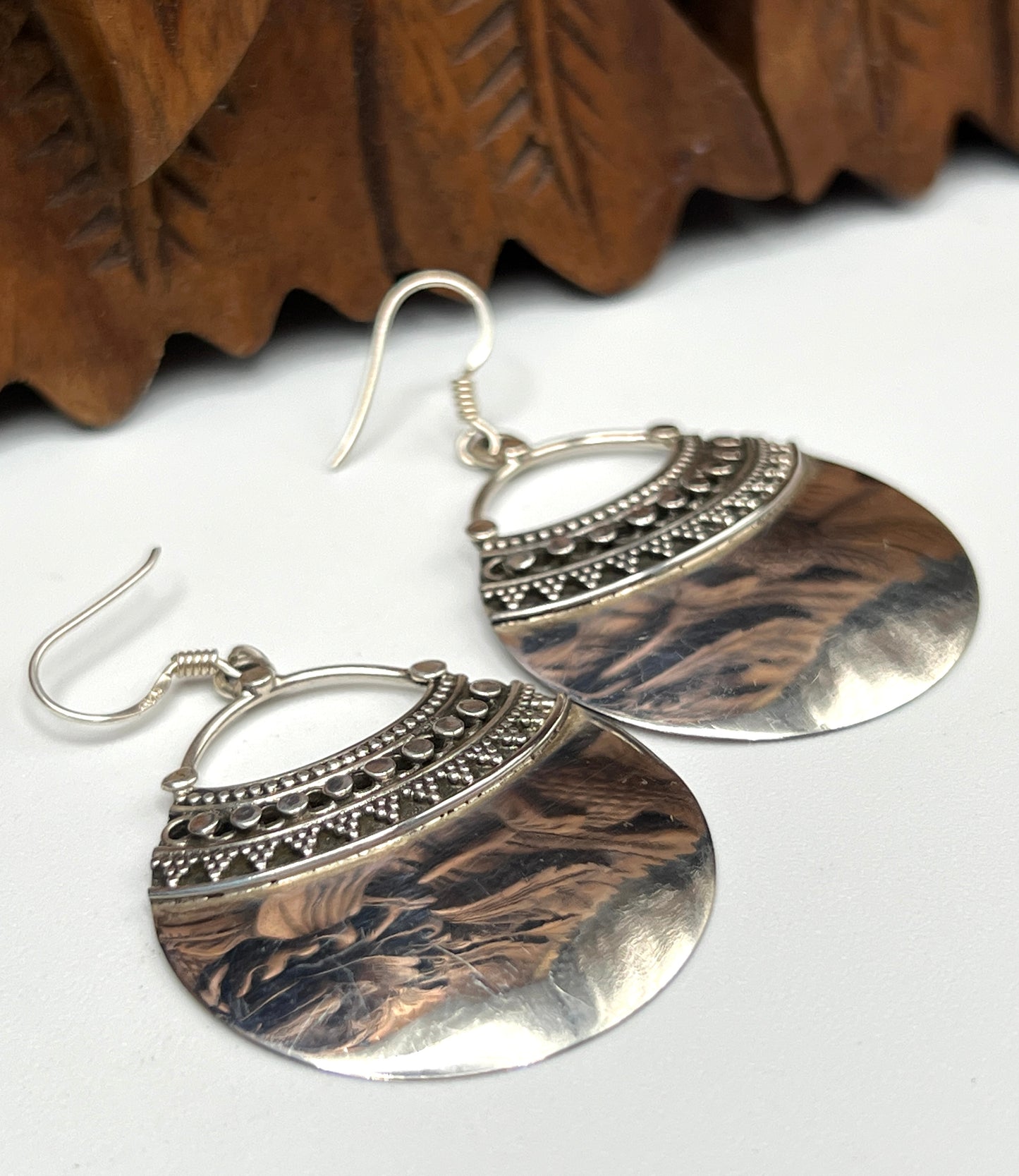 Sterling Silver Shield Earring