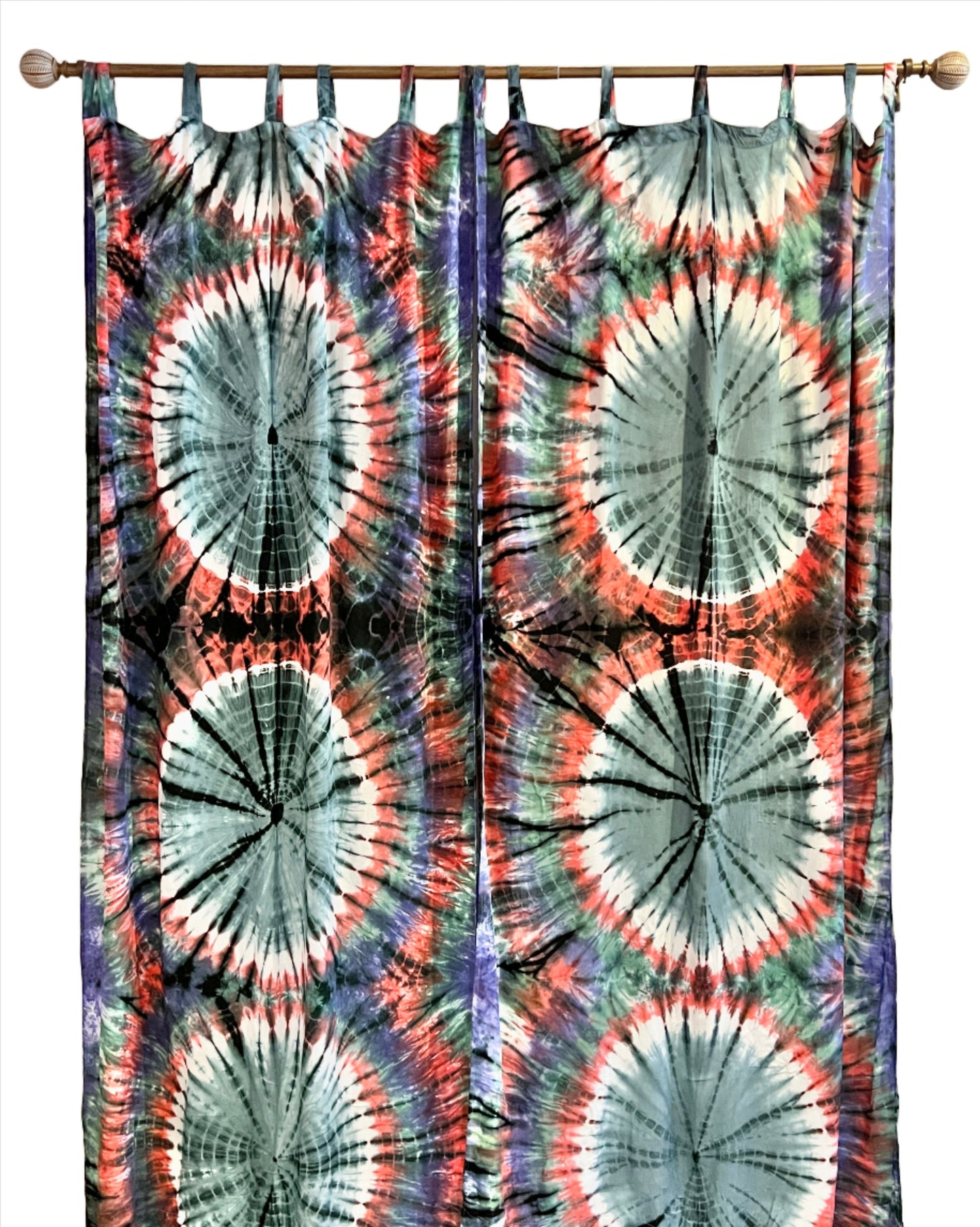 Grey Sun Tie Dyed Curtain Panels