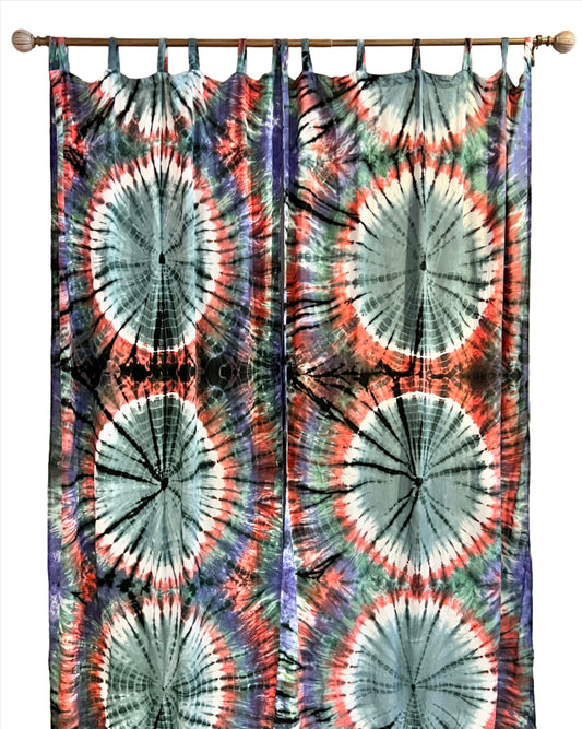 Grey Sun Tie Dyed Curtain Panels