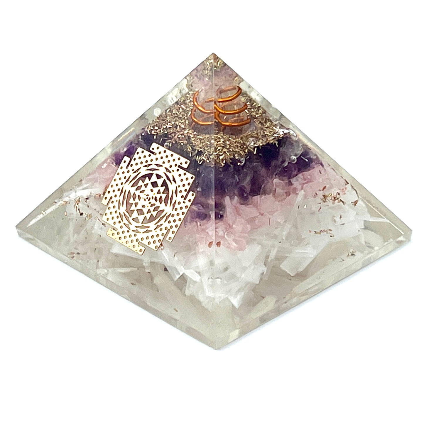 Selenite Orgonite Pyramids