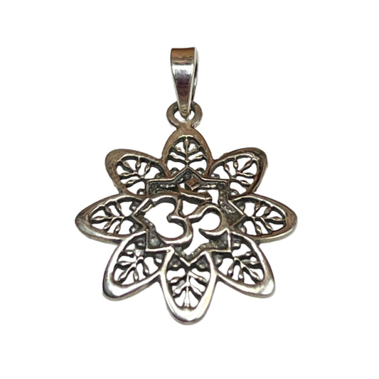 Om Flower Pendants