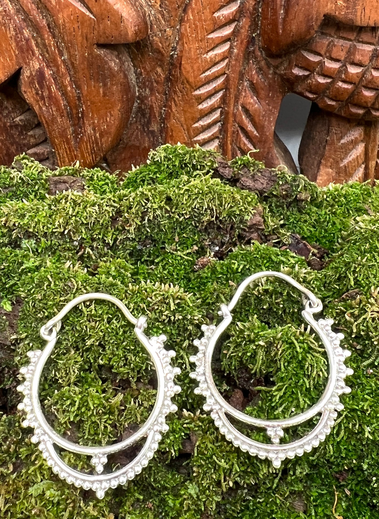 Tribal Ring Hoop Earrings